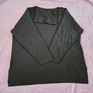 Black Long Sleeve Turtle Neck Top